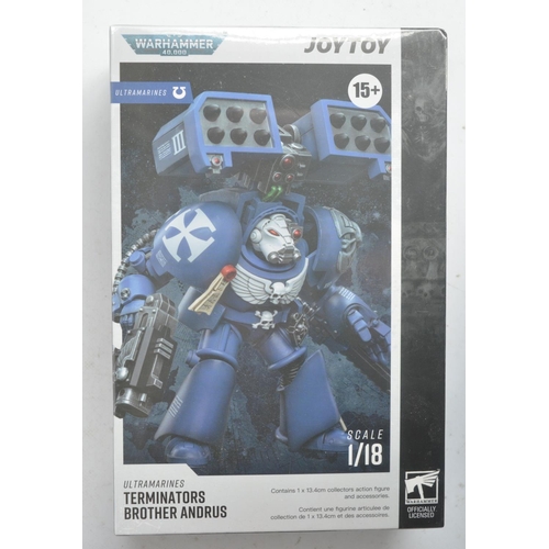 135 - Seven as new boxed/factory sealed JoyToy Warhammer 40,000 Ultramarines 1/18th scale action figures t... 