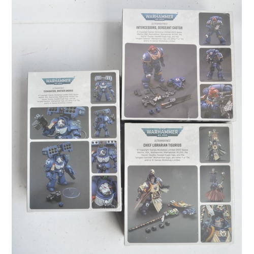 135 - Seven as new boxed/factory sealed JoyToy Warhammer 40,000 Ultramarines 1/18th scale action figures t... 