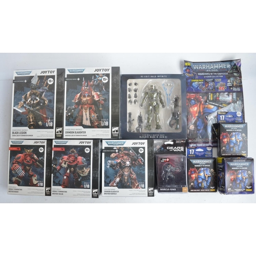 137 - Collection of JoyToy Warhammer 40,000 Chaos Space Marines and Blood Angels 1/18th scale action figur... 