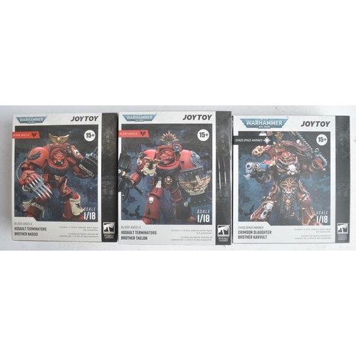 137 - Collection of JoyToy Warhammer 40,000 Chaos Space Marines and Blood Angels 1/18th scale action figur... 