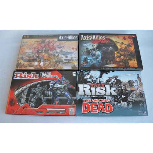 140 - Four boxed strategy based board games to include an as new/factory sealed Avalon Hill Axis & Allies ... 