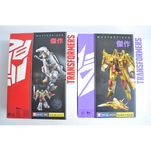 156 - Two large Hasbro Transformers Masterpiece models to include MP-03 Dinobot Leader 'Grimlock' (box uno... 