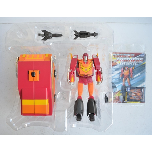 158 - Three large Takara Tomy Transformers Masterpiece models to include MP-9 Cybertron Protector 'Rodimus... 