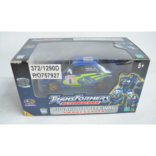 175 - Six Hasbro 1/24th scale Transformers Alternators car themed models to include unopened/factory seale... 