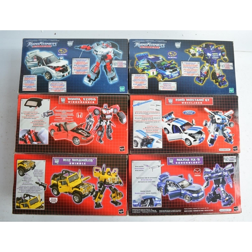 175 - Six Hasbro 1/24th scale Transformers Alternators car themed models to include unopened/factory seale... 