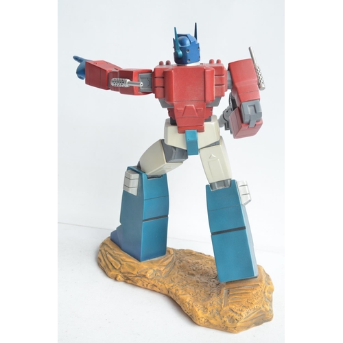 178 - Large cold cast porcelain Optimus Prime Transformers G1 statue by Hard Hero (approx 12.5