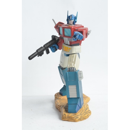 178 - Large cold cast porcelain Optimus Prime Transformers G1 statue by Hard Hero (approx 12.5