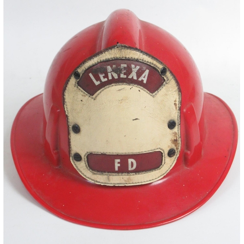 1300 - C1968 MSA 'Topguard' helmet with Lenexa Fire Department shield