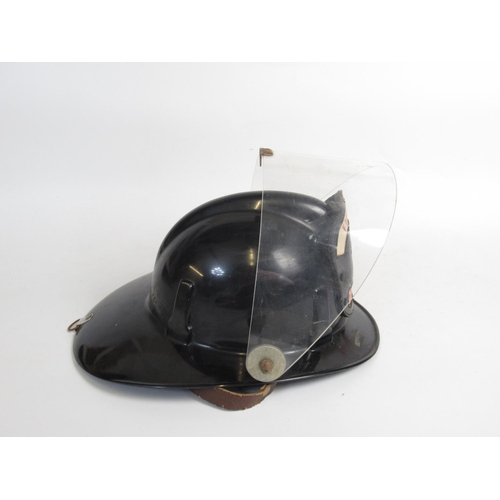 1302 - C1968 MSA 'Topguard' fireman helmet, complete with original lining and 'Fire Dist 2 Niskayuna' leath... 