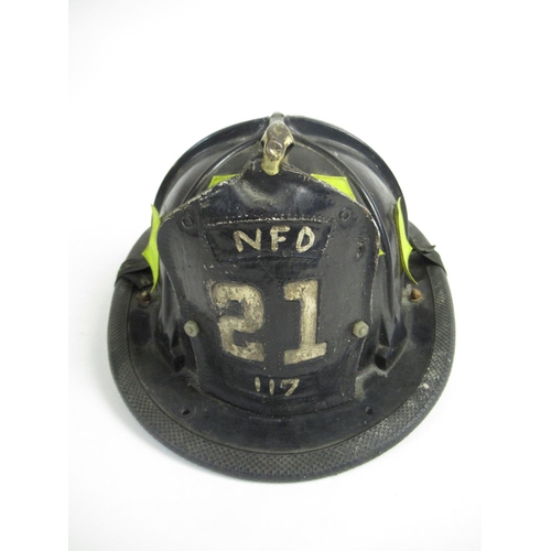 1303 - C1980s Cairns and Bro 880 pattern helmet, with original lining and 'NFD 21 117' leather shield