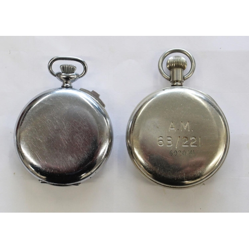 1270 - Findlay & Co of London Military stopwatch (Unmarked) In chrome case with white enamel dial. R.A.F. P... 