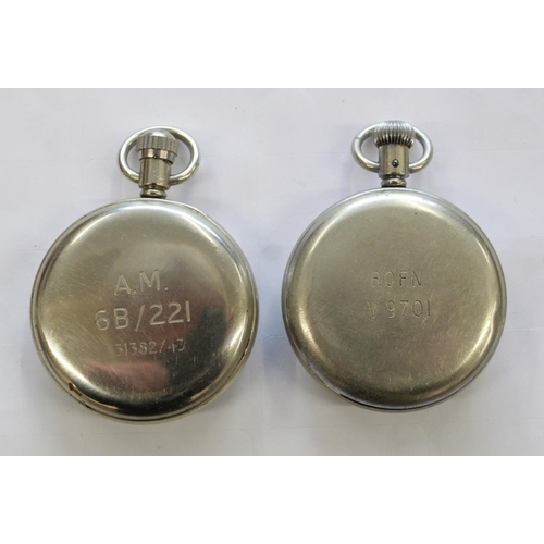 1272 - Military stopwatch (Unnamed) In chrome case and enamel face stamped A.M.6B/221 31382/43. Unnamed mil... 