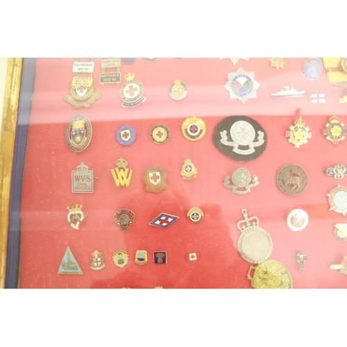 1230 - Large collection of  Military badges. Royal Artillery, Canadian air force wings, Red Cross, R.A.F. c... 