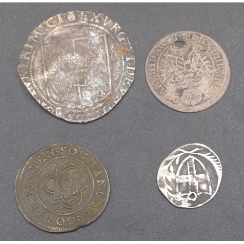 582 - Collection of hammered coins to inc. 1/2 silver groat, Charles I Scottish 20 pence, James I shilling... 