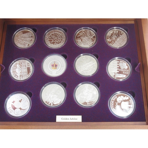 596 - Royal Mint - Queen Elizabeth II Golden Jubilee Collection silver proof 24 coin collection in origina... 