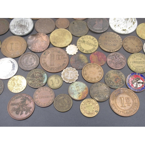 618 - Assorted collection of C19th and C20th tokens