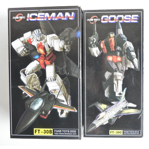 207 - Two Fans Toys Transformers to include FT-30B 'Iceman' and FT-30C Goose (model partially factory wrap... 