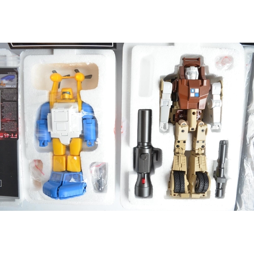 210 - Three Fans Toys Transformers to include FT-45 Spindrift, FT-46 Tesla 2.0 and FT-52 Aussie (figure he... 