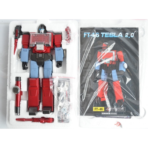 210 - Three Fans Toys Transformers to include FT-45 Spindrift, FT-46 Tesla 2.0 and FT-52 Aussie (figure he... 