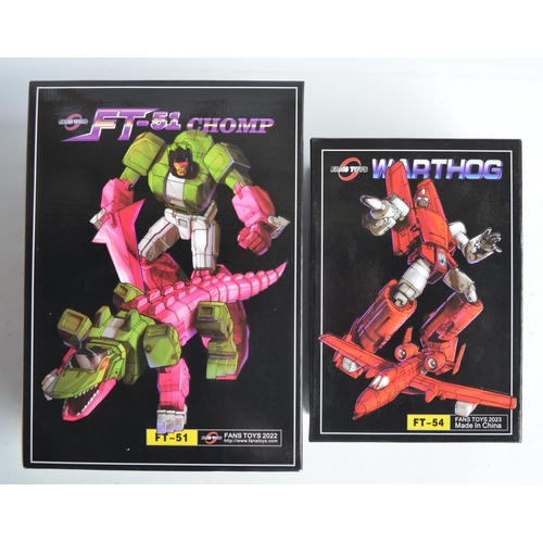 212 - Two Fans Toys Transformer models to include FT-51 'Chomp' (box unopened/factory sealed) and FT-54 'W... 