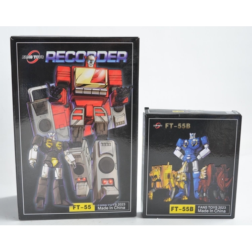 213 - Two Fans Toys Transformer models to include FT-55 'Recorder' (approx 9.25