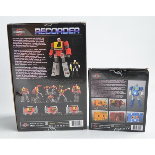 213 - Two Fans Toys Transformer models to include FT-55 'Recorder' (approx 9.25