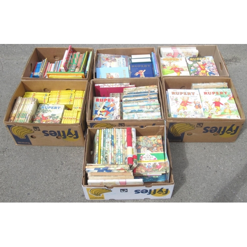 732 - Collection of Rupert the Bear annuals and books predominantly from 1950s-2000s to inc. 1 heavily dam... 