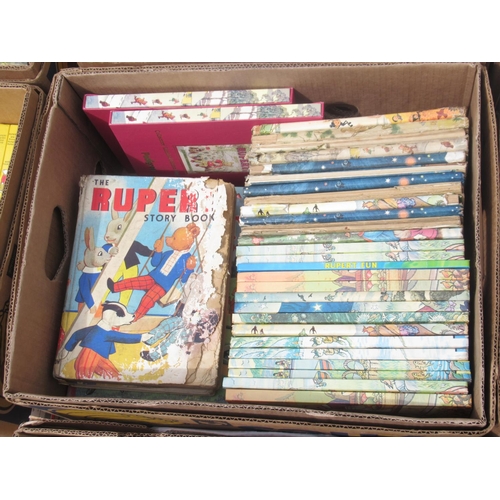 732 - Collection of Rupert the Bear annuals and books predominantly from 1950s-2000s to inc. 1 heavily dam... 