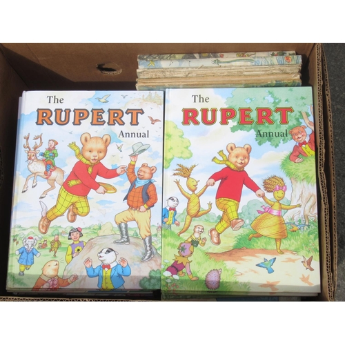 732 - Collection of Rupert the Bear annuals and books predominantly from 1950s-2000s to inc. 1 heavily dam... 