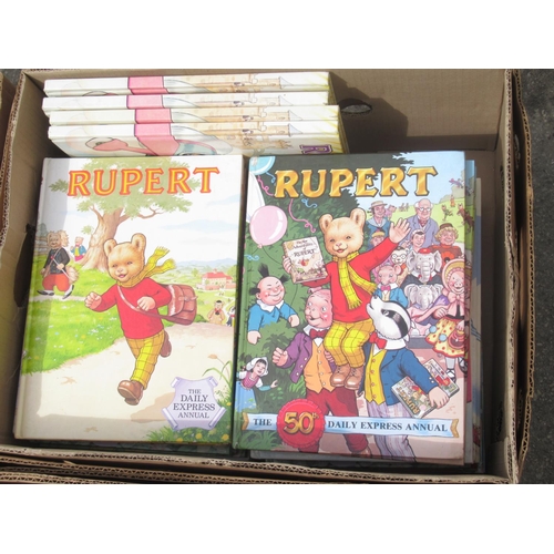 732 - Collection of Rupert the Bear annuals and books predominantly from 1950s-2000s to inc. 1 heavily dam... 