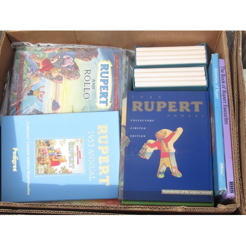 732 - Collection of Rupert the Bear annuals and books predominantly from 1950s-2000s to inc. 1 heavily dam... 