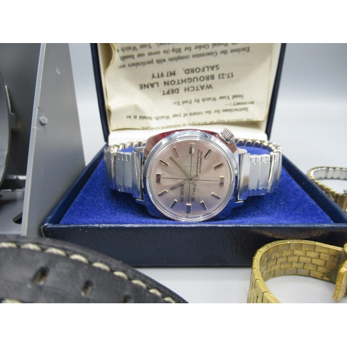 533 - Early 20th century ladies Swiss silver wristwatch on ribbon strap, case stamped .800, 16.7mm; other ... 