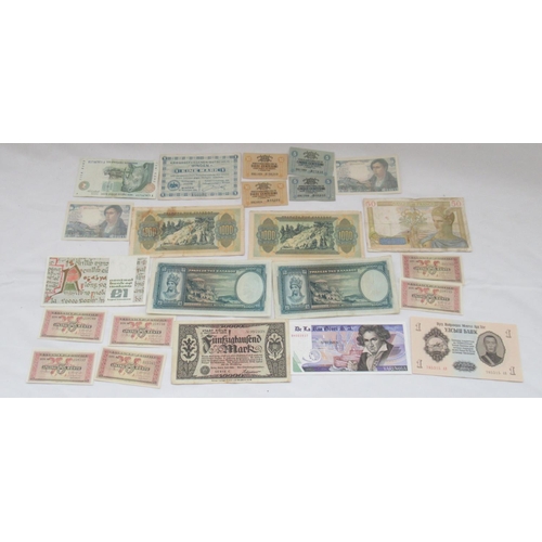 607 - Large collection of International bank notes to inc. Chile, Kenya, Zimbabwe, Greece, etc. (258)