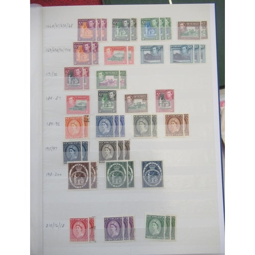 630 - Eleven stamps folders cont. International stamps from Poland, St. Vincent, St. Lucia, Guinea, Romani... 