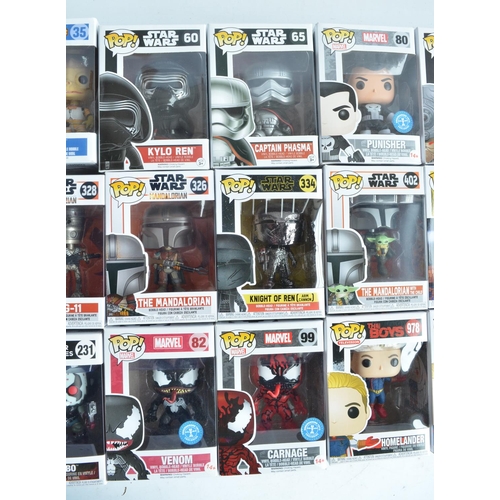 248 - Mixed collection of twenty nine Funko Pop vinyl figures to include Star Wars, DC and Marvel Superher... 