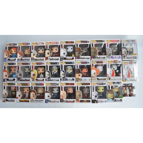 249 - Twenty eight horror film and television themed Funko Pop models to include 26 standard Pop models an... 