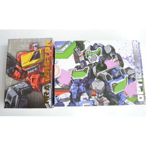 226 - Two KFC Keith's Fantasy Club E.A.V.I. Metal Transformer action figures to include P-5A Optix 3 figur... 