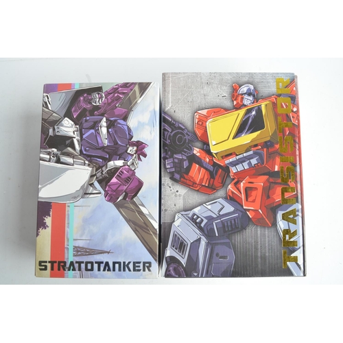 229 - Two Transformer action figures from KFC (Keith's Fantasy Models) EAVI Metal series to include P-4A T... 