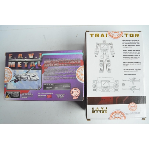 229 - Two Transformer action figures from KFC (Keith's Fantasy Models) EAVI Metal series to include P-4A T... 