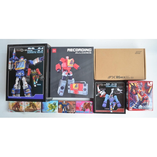 233 - Collection of Transformers Cassetticon action figures to include Robot Paradise RP-01 Acoustic Wave ... 