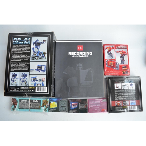 233 - Collection of Transformers Cassetticon action figures to include Robot Paradise RP-01 Acoustic Wave ... 