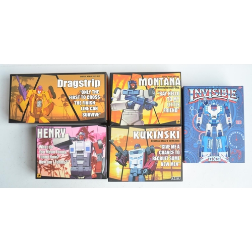 238 - Five boxed Transformers action figures from Digital Xtal Toys Dx9 (all approx 6