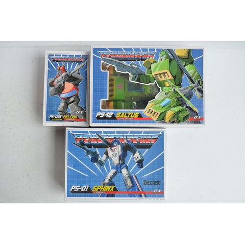 239 - Three Ocular Max Perfection series diecast Transformer action figures to include PS-01 'Sphinx' (6.5... 