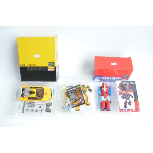 240 - Six Transformer action figures from Badcube Justice Force Robots Old Timer Series to include OTS-01 ... 