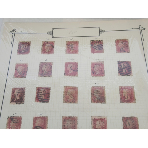 639 - Collection of Victorian penny reds and some other GB stamps, on envelopes, sheets and in folders/alb... 