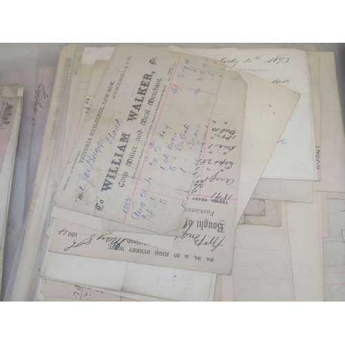 684 - Large collection  of C19th/20th receipts and invoices, the vast majority having stamps, predominantl... 