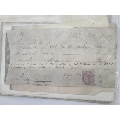 684 - Large collection  of C19th/20th receipts and invoices, the vast majority having stamps, predominantl... 