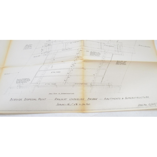 685 - Mixed collection of Railway related, National Coal Board and other schematics/diagrams (8) and ephem... 