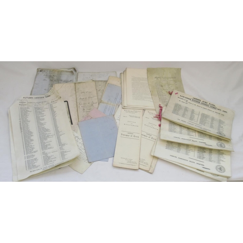 686 - Mixed collection of C19th legal documents to inc. consuls, Common Jury Panel Lists from Lancaster, C... 