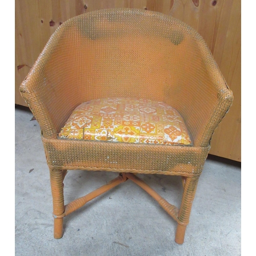 734 - Childs Lloyd Loom type chair, W47cm D34cm H54cm